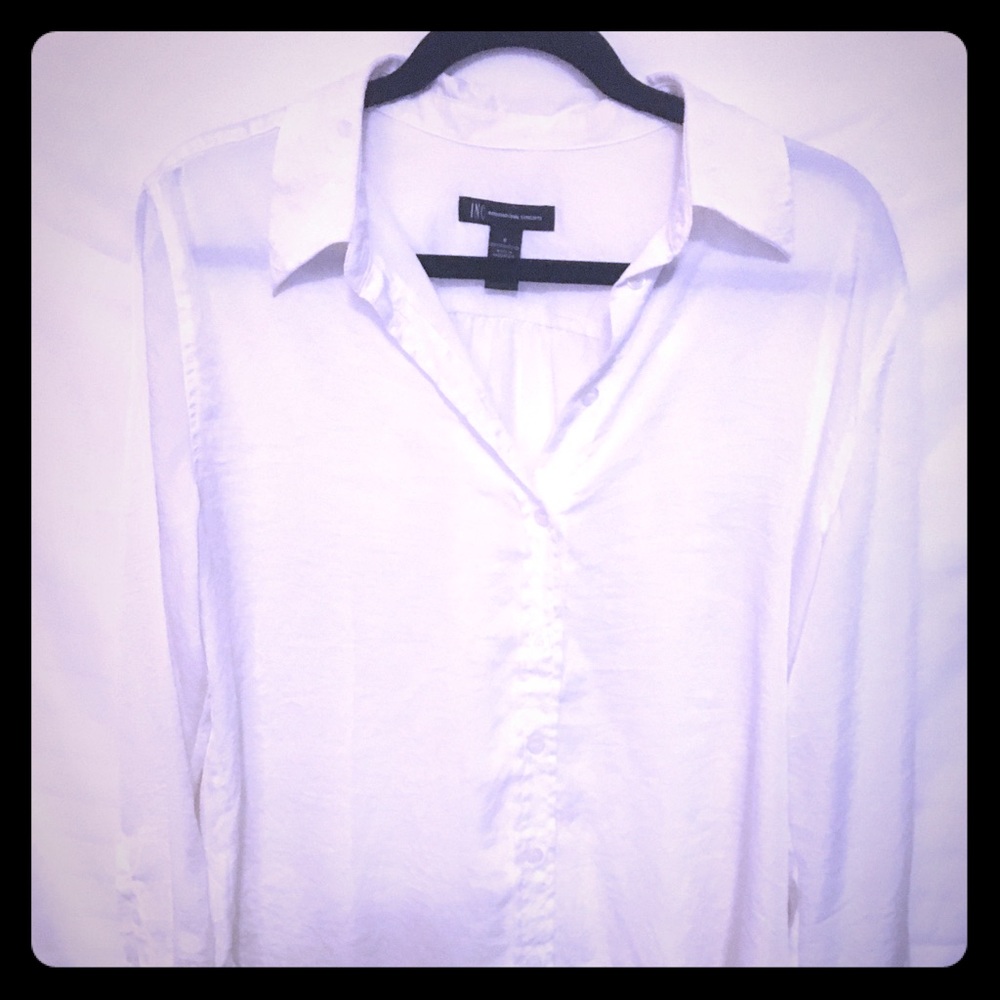 White silky blouse
